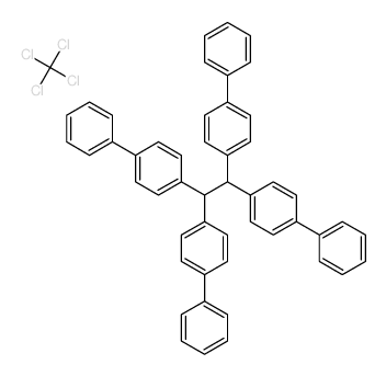1-phenyl-4-[1,2,2-tris(4-phenylphenyl)ethyl]benzene; tetrachloromethane结构式