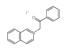 Isoquinolinium,2-(2-oxo-2-phenylethyl)-, iodide (1:1) Structure