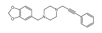 1-(3,4-Methylenedioxybenzyl)-4-(3-phenyl-2-propynyl)piperazine结构式