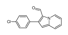 2-(4-氯苯基)吲哚嗪-3-羧醛结构式