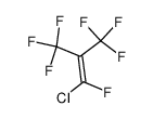 1-chloro-1,3,3,3-tetrafluoro-2-(trifluoromethyl)prop-1-ene结构式
