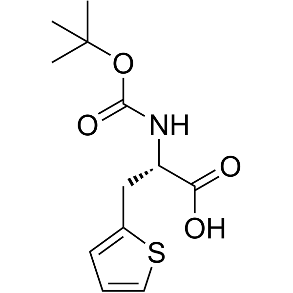 Boc-3-(2-噻吩基)-L-丙氨酸结构式