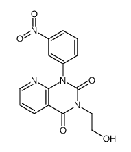 3-(2-hydroxy-ethyl)-1-(3-nitro-phenyl)-1H-pyrido[2,3-d]pyrimidine-2,4-dione Structure