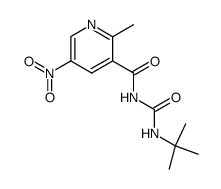 1-tert-Butyl-3-(2-methyl-5-nitro-pyridine-3-carbonyl)-urea结构式