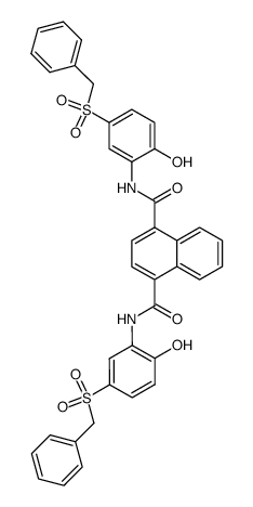 Naphthalene-1,4-dicarboxylic acid bis-[(2-hydroxy-5-phenylmethanesulfonyl-phenyl)-amide] Structure