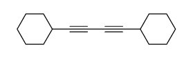 Cyclohexane, 1,1'-(1,3-butadiyne-1,4-diyl)bis- Structure
