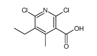 2,6-dichloro-5-ethyl-4-methylpyridine-3-carboxylic acid Structure