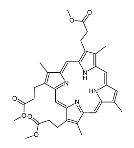 methyl 3-[7,18-bis(3-methoxy-3-oxopropyl)-3,8,13,17-tetramethyl-22,23-dihydroporphyrin-2-yl]propanoate结构式
