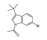 1-(6-bromo-3-tert-butylindol-1-yl)ethanone结构式