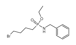 N-benzyl-P-(4-bromo-butyl)-phosphonamidic acid ethyl ester Structure