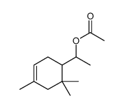 α,4,6,6-tetramethylcyclohex-3-ene-1-methyl acetate结构式