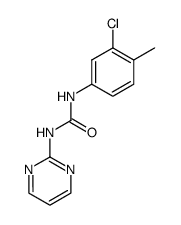 N-(3-chloro-4-methylphenyl)-N'-(2-pyrimidyl)urea Structure