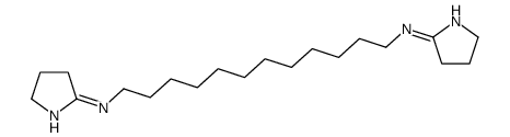 N,N'-bis(3,4-dihydro-2H-pyrrol-5-yl)dodecane-1,12-diamine结构式