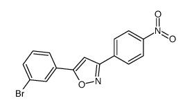 5-(3-bromophenyl)-3-(4-nitrophenyl)-1,2-oxazole Structure