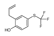 2-prop-2-enyl-4-(trifluoromethylsulfanyl)phenol结构式