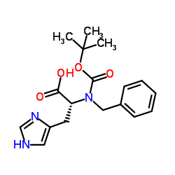 N-Boc-1-苯甲基-D-组氨酸结构式
