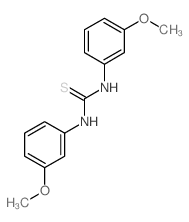 1,3-bis(3-methoxyphenyl)thiourea结构式