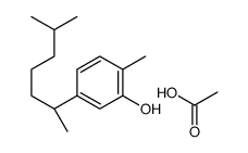 acetic acid,2-methyl-5-[(2R)-6-methylheptan-2-yl]phenol结构式