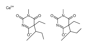 Calcium bis[1,4,5,6-tetrahydro-5-sec-butyl-5-ethyl-1-methyl-4,6-dioxopyrimidine-2-olate]结构式