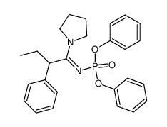 diphenyl N-[2-phenyl-1-(1-pyrrolidinyl)butylidene]phosphoramidate结构式