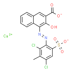 calcium 4-[(2,4-dichloro-3-methyl-6-sulphonatophenyl)azo]-3-hydroxy-2-naphthoate Structure