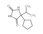 2,4-Imidazolidinedione,5-cyclopentyl-5-(1-methylethyl)- Structure