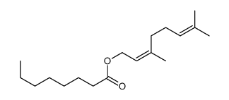 (Z)-3,7-dimethylocta-2,6-dienyl octanoate结构式