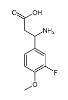 3-氨基-3-(3-氟-4-甲氧基苯基)-丙酸结构式