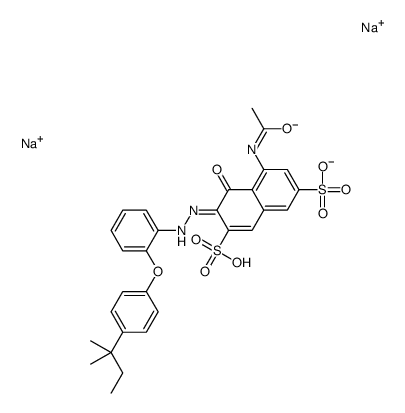 5-(Acetylamino)-3-[[2-[4-(1,1-dimethylpropyl)phenoxy]phenyl]azo]-4-hydroxy-2,7-naphthalenedisulfonic acid disodium salt picture