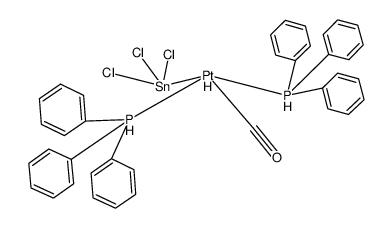 {PtH(SnCl3)(CO)(PPh3)2}结构式