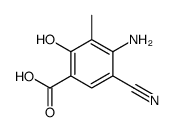Benzoic acid, 4-amino-5-cyano-2-hydroxy-3-methyl- (9CI) Structure