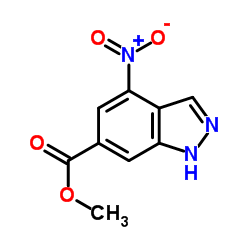 4-硝基-1H-吲唑-6-羧酸甲酯结构式