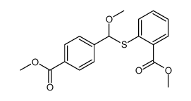 4-carbomethoxybenzaldehyde O-methyl S-(2-carbomethoxyphenyl) thioacetal结构式