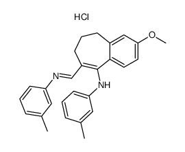 3-methoxy-N-(m-tolyl)-8-((m-tolylimino)methyl)-6,7-dihydro-5H-benzo[7]annulen-9-amine hydrochloride Structure