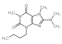1H-Purine-2,6-dione,3-butyl-8-(dimethylamino)-3,7-dihydro-1,7-dimethyl- Structure
