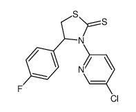 3-(5-chloropyrid-2-yl)-4-(4-fluorophenyl)-thiazolidine-2-thione结构式