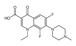 1-Ethyl-6,8-difluoro-1,4-dihydro-7-(4-methyl-1-piperazinyl)-4-oxo-3-quinolinecarboxylic acid结构式