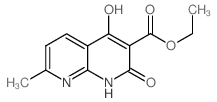 4-羟基-7-甲基-2-氧代-1,2-二氢-1,8-萘啶-3-羧酸乙酯结构式
