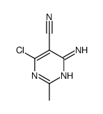 2-甲基-4-氨基-6-氯嘧啶-5-甲腈结构式