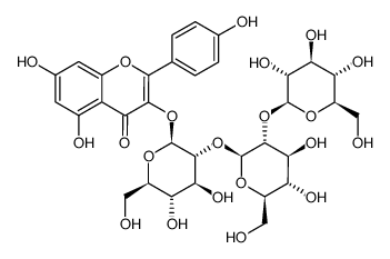 kaempferol 3-O-β-D-glucosyl-(1→2)-β-D-glucosyl-(1→2)-β-D-glucoside Structure