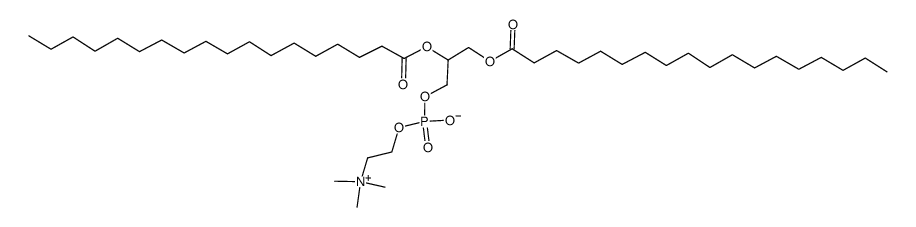 DL-α-磷脂酰胆碱,二硬脂酰结构式