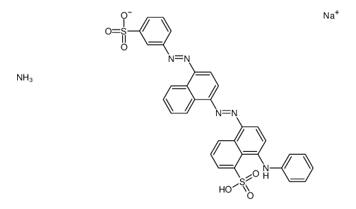 8-anilino-5-[[4-[(3-sulphophenyl)azo]-1-naphthyl]azo]naphthalene-1-sulphonic acid, ammonium sodium salt Structure