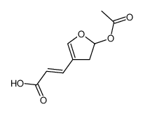 (E)-3-(5-acetoxy-4,5-dihydrofuran-3-yl)acrylic acid Structure