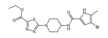 5-{4-[(4-溴-5-甲基-1H-吡咯-2-羰基)氨基]哌啶-1-基}-[1,3,4]噻二唑-2-羧酸乙酯结构式