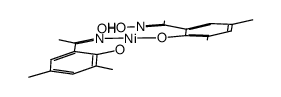Ni(2-hydroxy-3,5-dimethyl acetophenone oxime(-1H))2 Structure