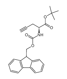 (2S)-tert-butyl 2-(9H-fluoren-9-ylmethoxycarbonylamino)-pent-4-ynoate结构式