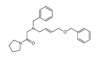 2-(N-benzyl-N-((E)-4-(benzyloxy)but-2-enyl)amino)-1-(pyrrolidin-1-yl)ethanone结构式