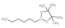 2-己基-4,4,5,5-四甲基-1,3,2-二氧硼杂环戊烷结构式