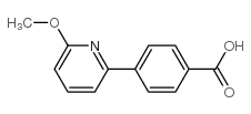 4-(6-甲氧基吡啶-2-基)苯甲酸结构式