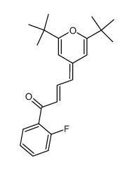 4-(2,6-Di-tert-butyl-4H-pyran-4-ylidene)-1-(2-fluorophenyl)-2-butene-1-one Structure